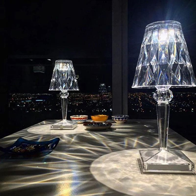 Daimond Table Lamp, Acrylic Decorations Desk Lamp, Crystal Chargeable Touch Lamp Daimond Table Lamp, Acrylic Decorations Desk Lamp, Crystal Chargeable Touch Lamp